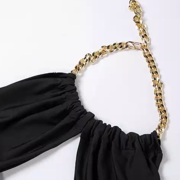 Multi Wrap Chain Crop Top - Picture 6 of 6